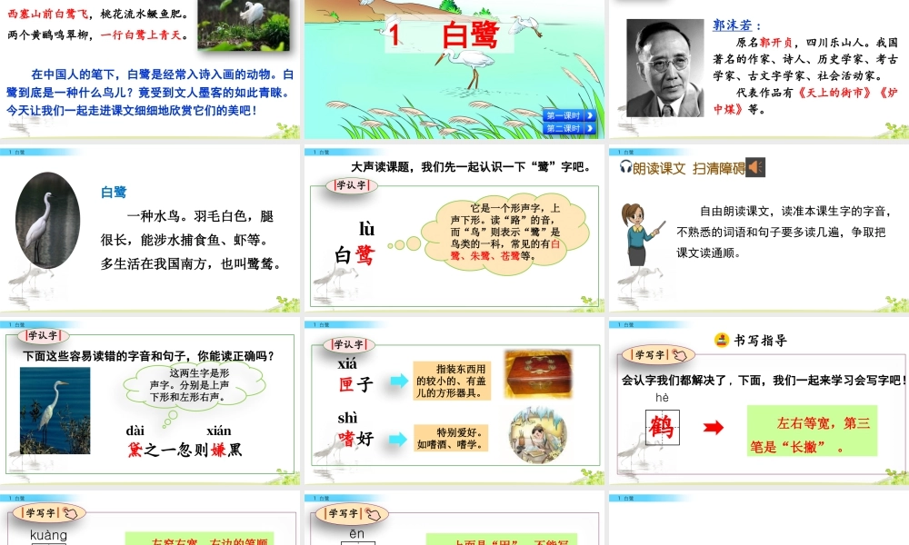 部编版语文五年级上-1 白鹭.pptx