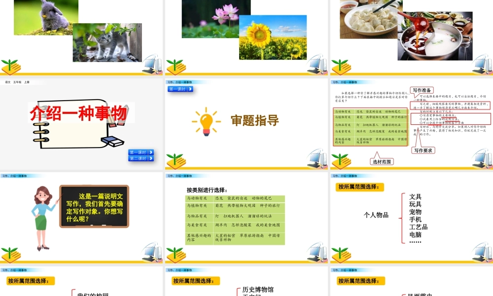 部编版语文五年级上-习作：介绍一种事物.pptx