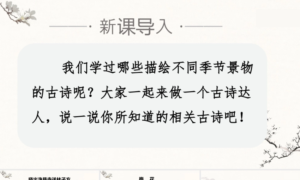 2025统编版四年级上册（教学课件）9.古诗三首.pptx