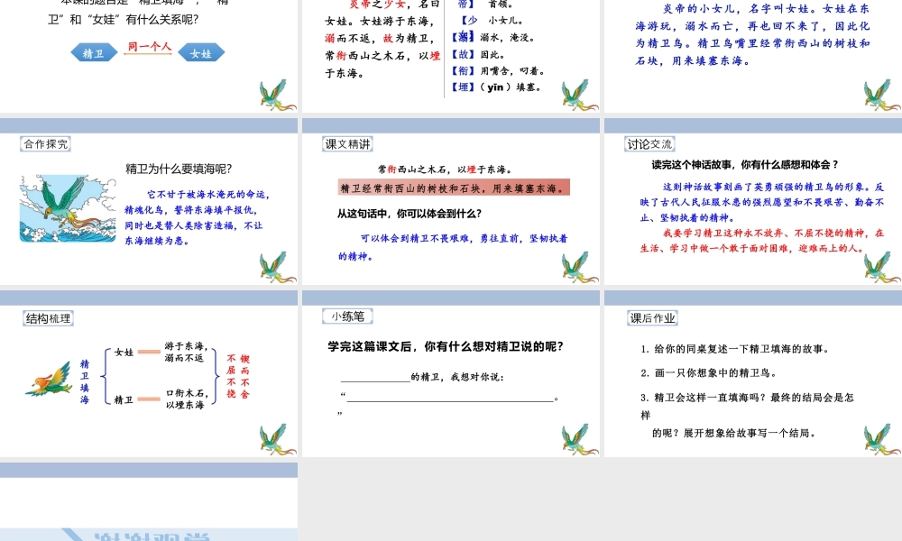 2025统编版四年级上册（教学课件）13.精卫填海.pptx