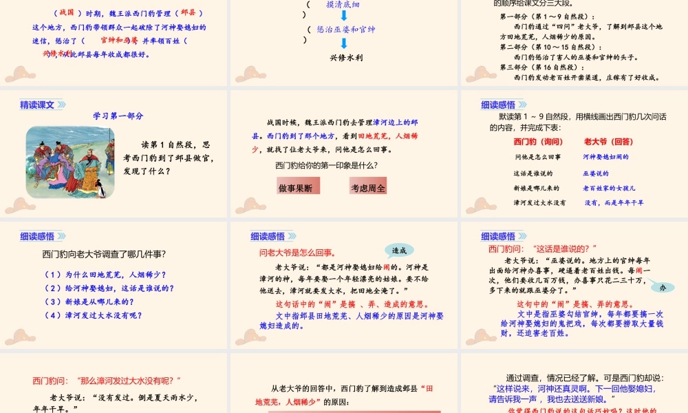 2025统编版四年级上册（教学课件）26. 西门豹治邺.ppt