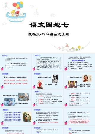2025统编版四年级上册（教学课件）语文园地七.ppt