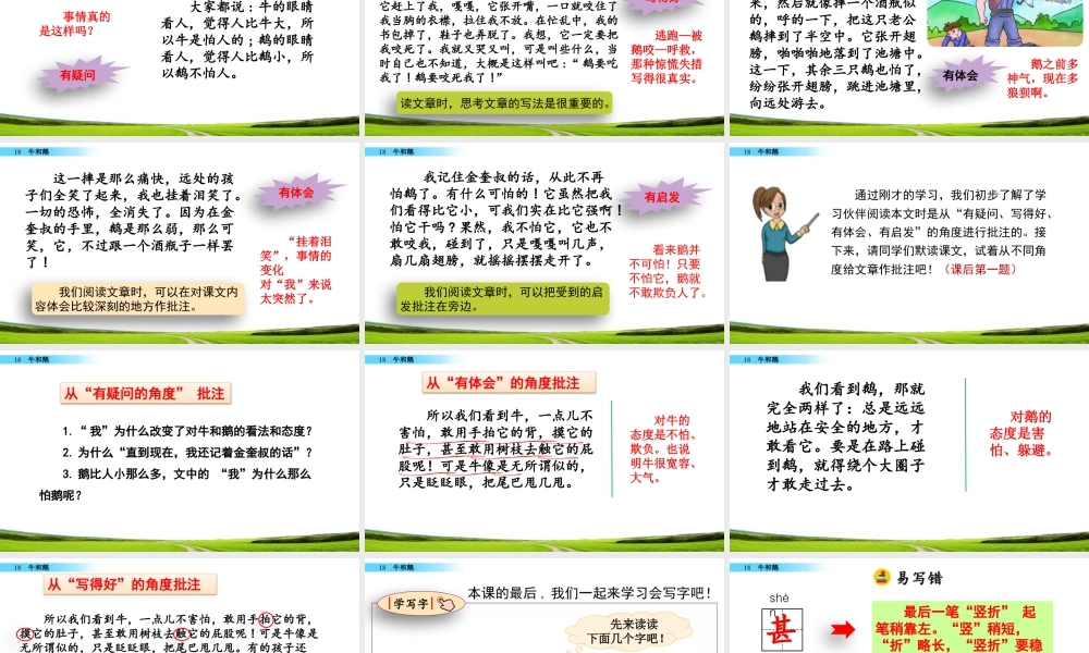 2025统编版四年级上册18 牛和鹅.pptx