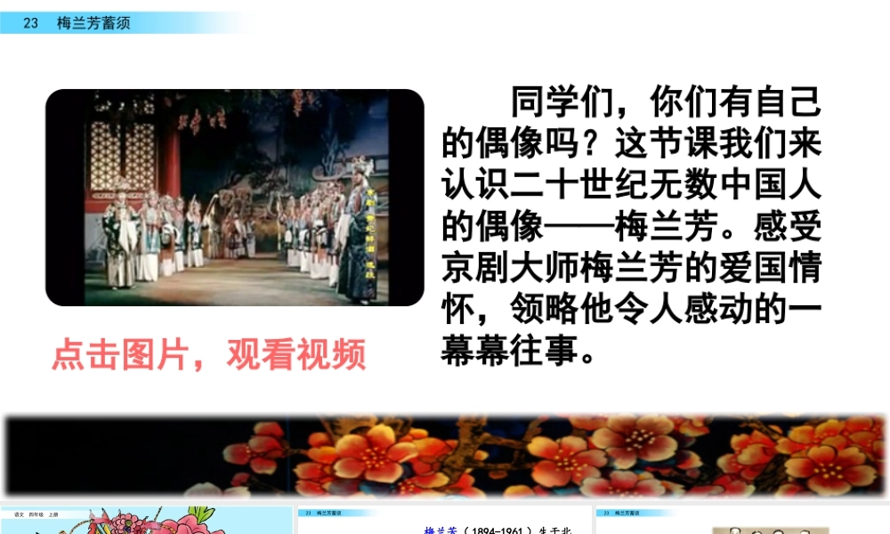 2025统编版四年级上册23 梅兰芳蓄须.pptx