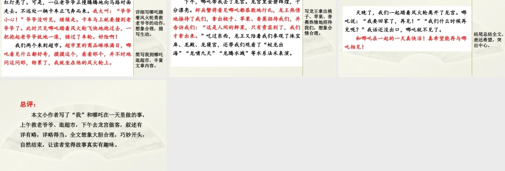2025统编版四年级上册范文2：我和哪吒过一天.pptx