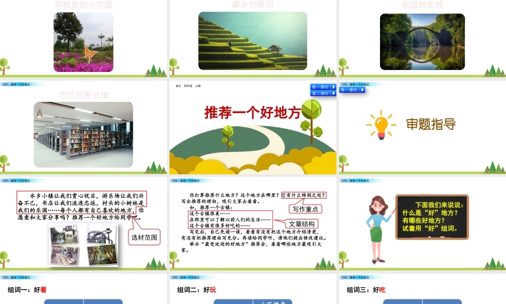 2025统编版四年级上册习作：推荐一个好地方.pptx