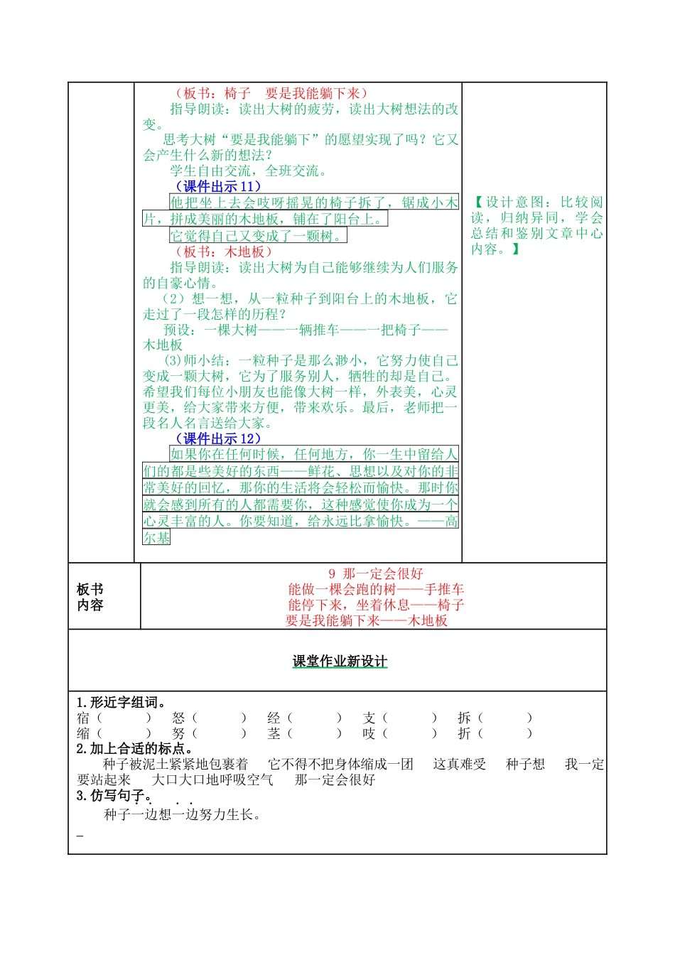 语文三年级上册-9 那一定会很好 教案.docx_第3页