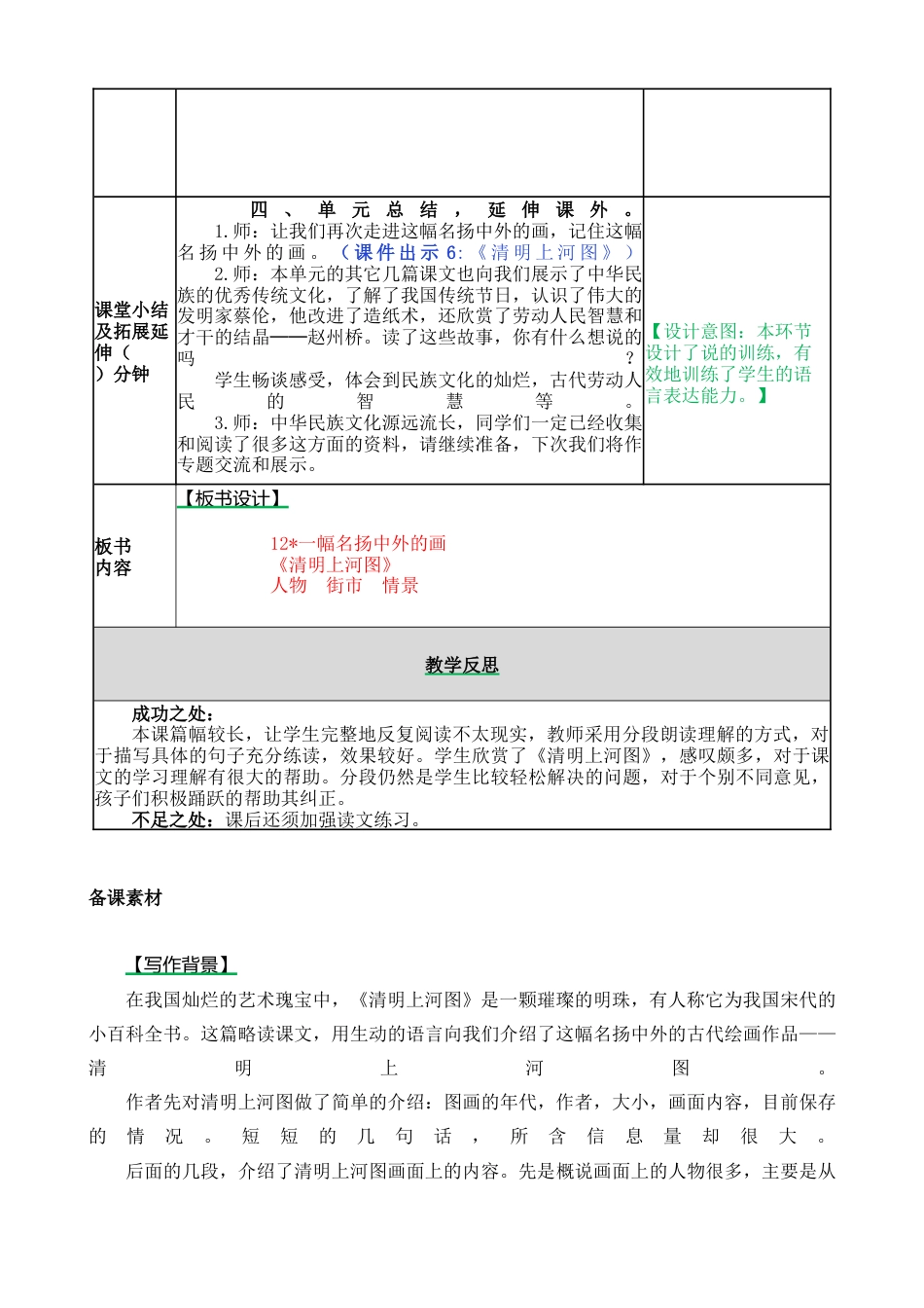 语文三年级下册-12 一幅名扬中外的画教案.docx_第3页