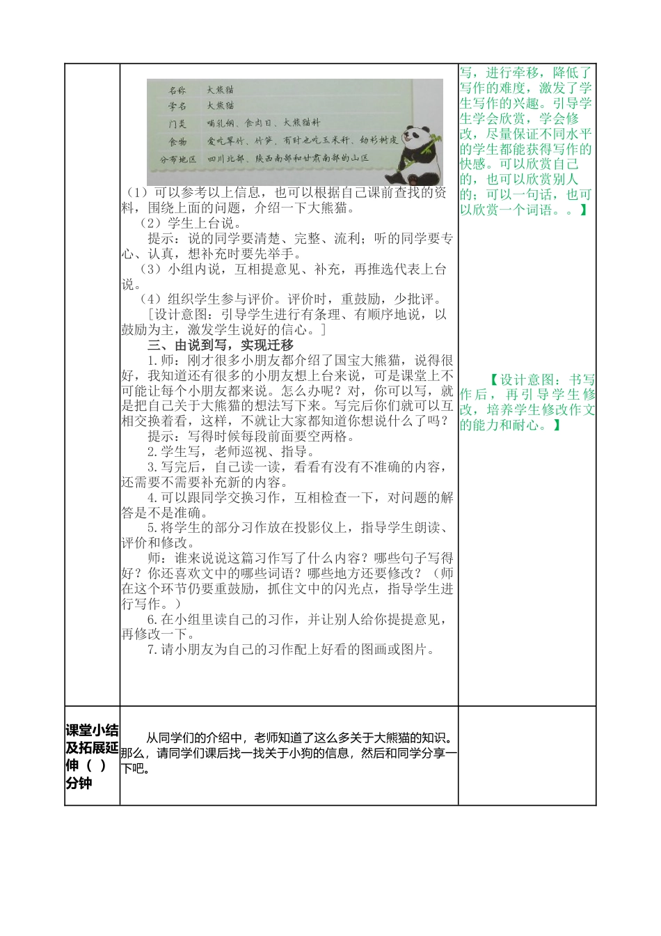语文三年级下册-习作：国宝大熊猫教案.docx_第2页