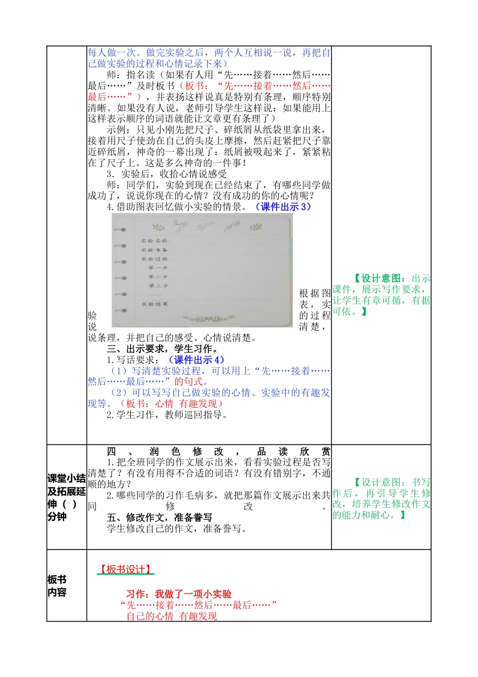 语文三年级下册-习作：我做了一项小实验教案.docx_第2页