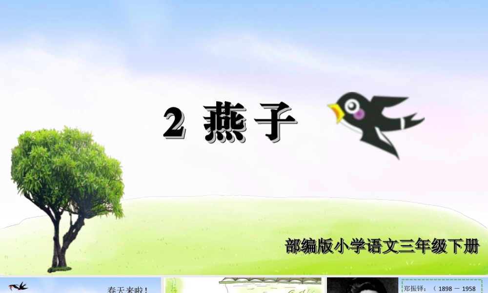 三年级上册语文课件（精品·课堂教学课件）2 燕子.ppt