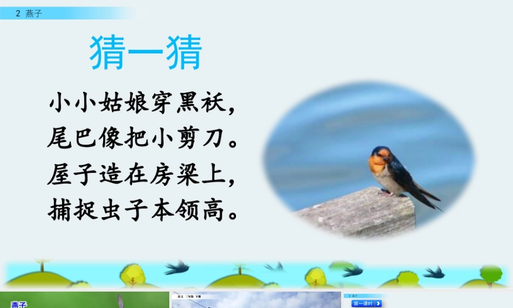 三年级上册语文课件2  燕子.pptx