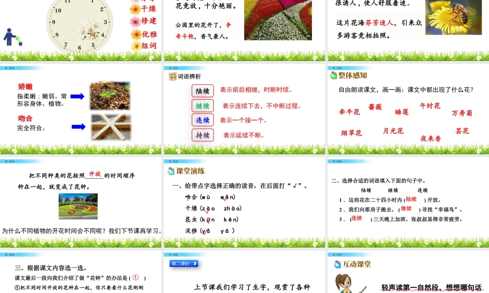 三年级上册语文课件13 花钟.pptx