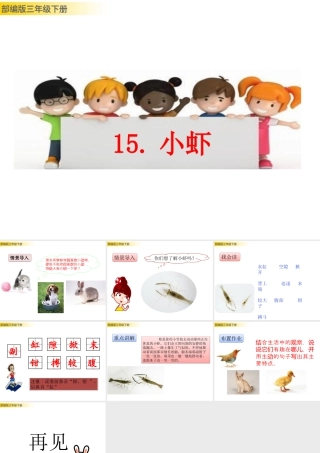 三年级上册语文课件15 小虾 (2).pptx