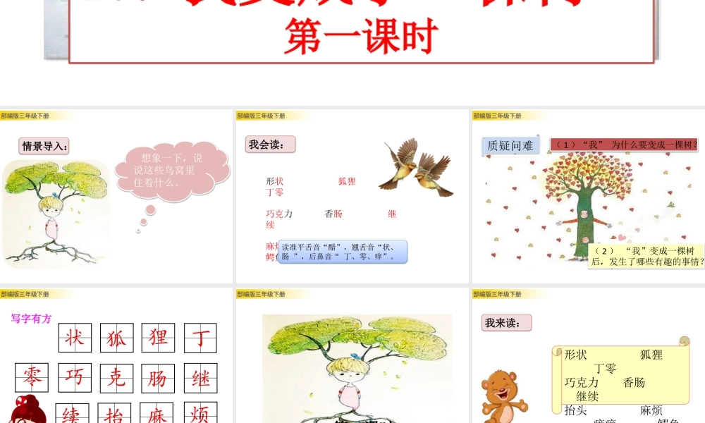 三年级上册语文课件17 我变成了一棵树.pptx
