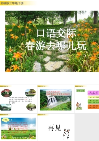 三年级上册语文课件口语交际：春游去哪儿玩.pptx