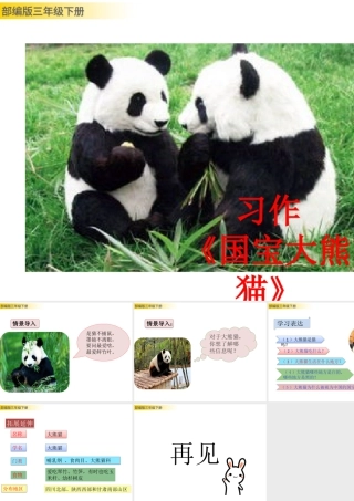 三年级上册语文课件习作：国宝大熊猫 (2).pptx