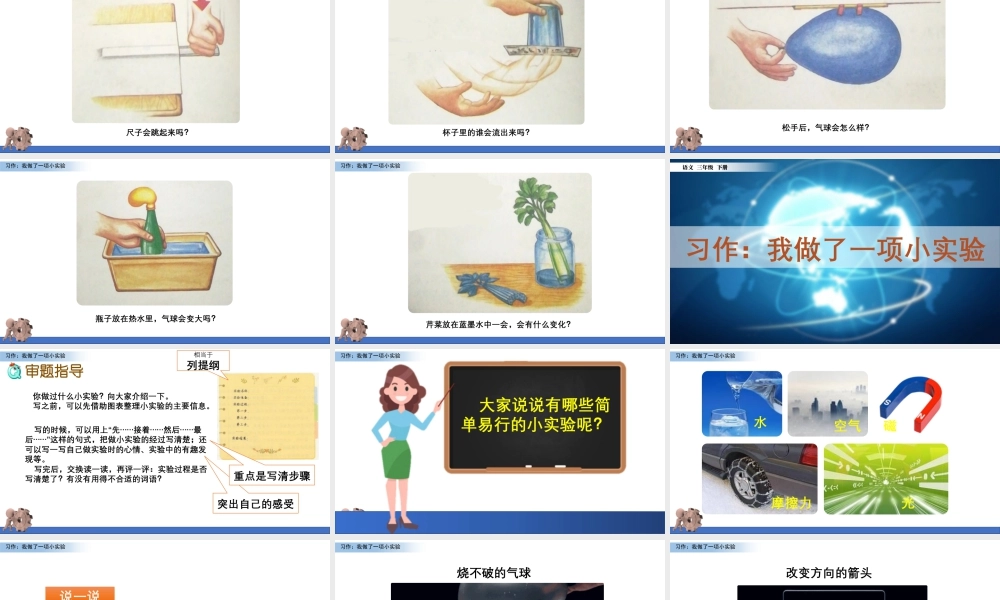 三年级上册语文课件习作：我做了一项小实验.pptx