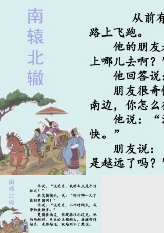 三年级上册语文课件阅读链接：南辕北辙.ppt