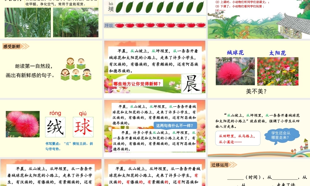 语文三年级上册-课时（教学课件）1 大青树下的小学.pptx