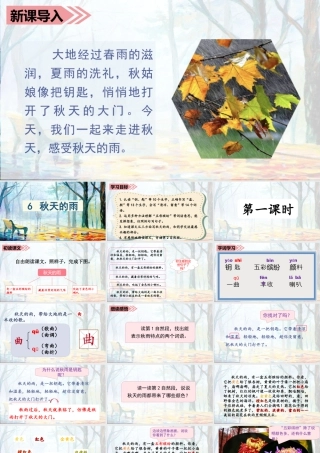 语文三年级上册-课时（教学课件）6.秋天的雨.ppt