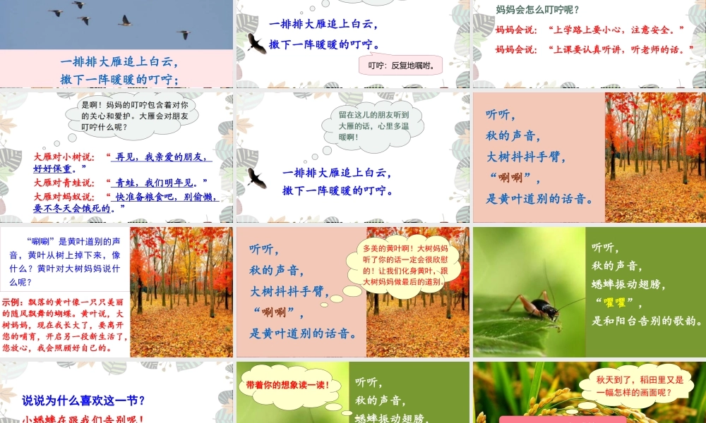 语文三年级上册-课时（教学课件）7.听听，秋的声音.ppt