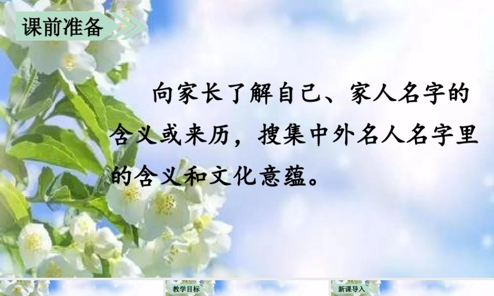语文三年级上册-课时（教学课件）口语交际  名字里的故事.pptx