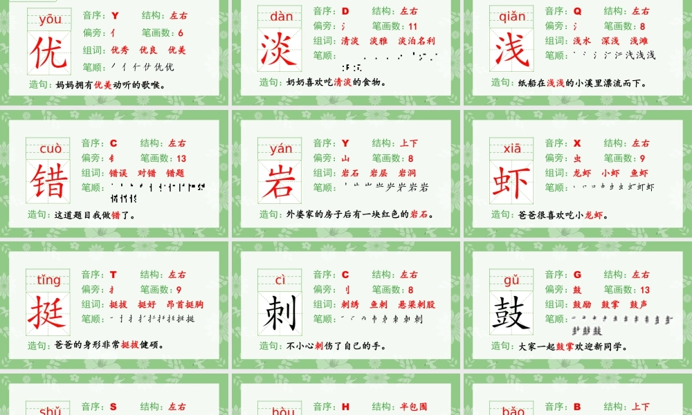 语文三年级上册-课时（生字课件）18.富饶的西沙群岛.pptx