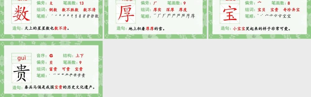 语文三年级上册-课时（生字课件）18.富饶的西沙群岛.pptx
