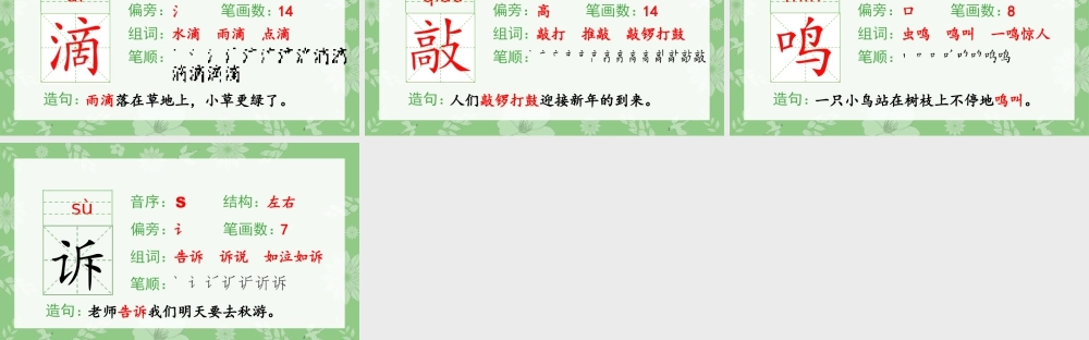 语文三年级上册-课时（生字课件）21.大自然的声音.pptx
