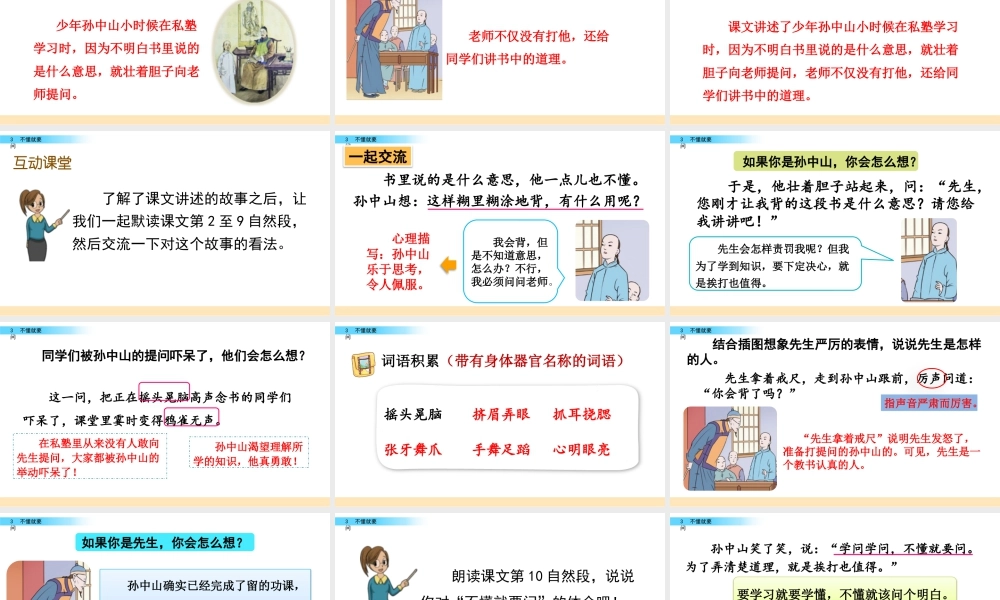 语文三年级上册-课时3 不懂就要问.pptx