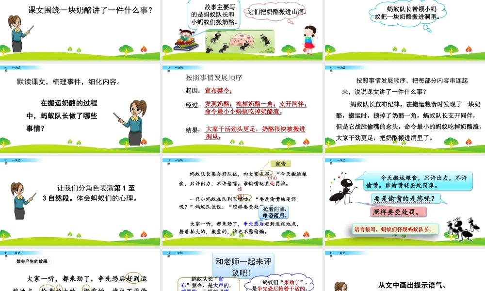 语文三年级上册-课时11 一块奶酪.pptx