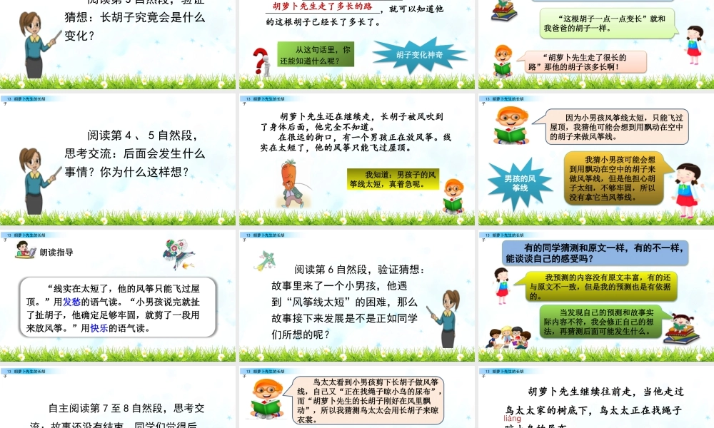 语文三年级上册-课时13 胡萝卜先生的长胡子.pptx