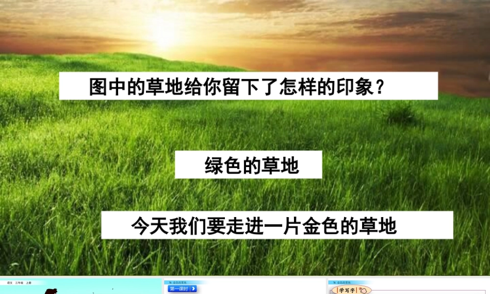 语文三年级上册-课时16 金色的草地.pptx