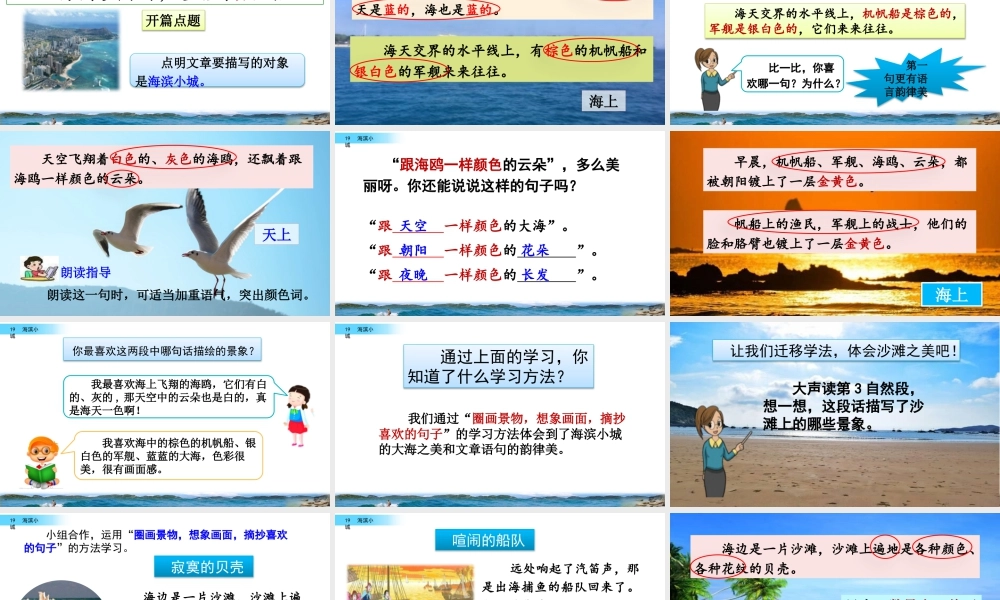 语文三年级上册-课时19 海滨小城.pptx