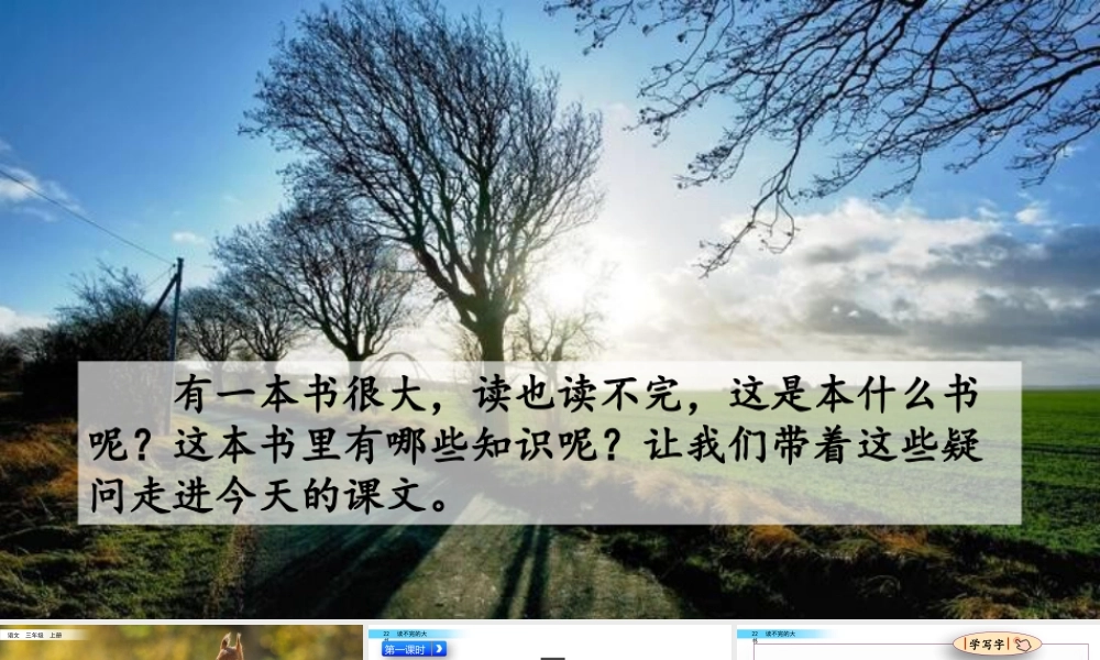 语文三年级上册-课时22 读不完的大书.pptx