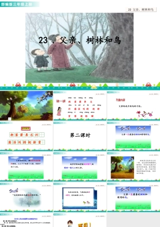 语文三年级上册-课时23 父亲、树林和鸟 课件.ppt