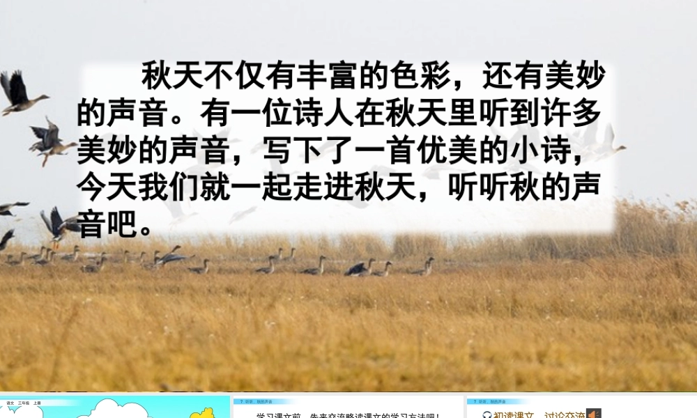 语文三年级上册-课时7 听听，秋的声音.pptx