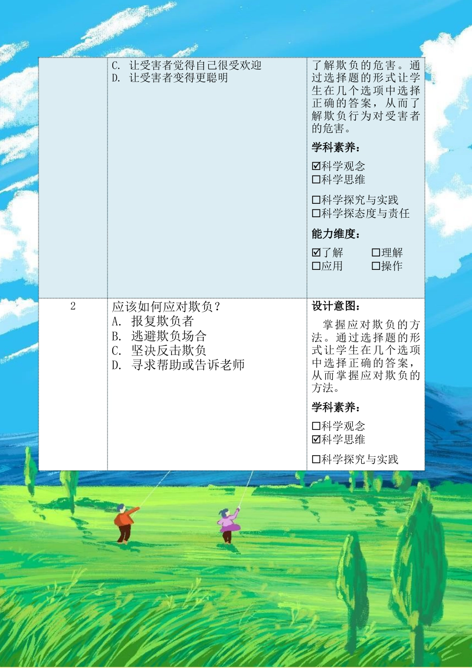 《当冲突发生》第二课时（作业设计）-部编版道德与法治四年级下册.docx_第3页