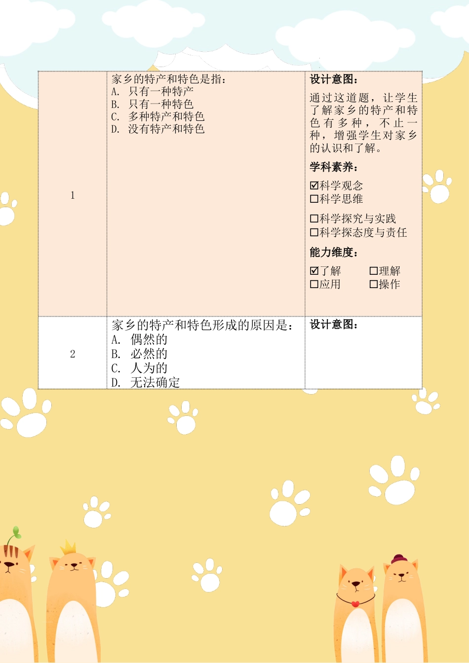 《请到我的家乡来》第二课时（作业设计）部编版道德与法治三年级下册.docx_第3页