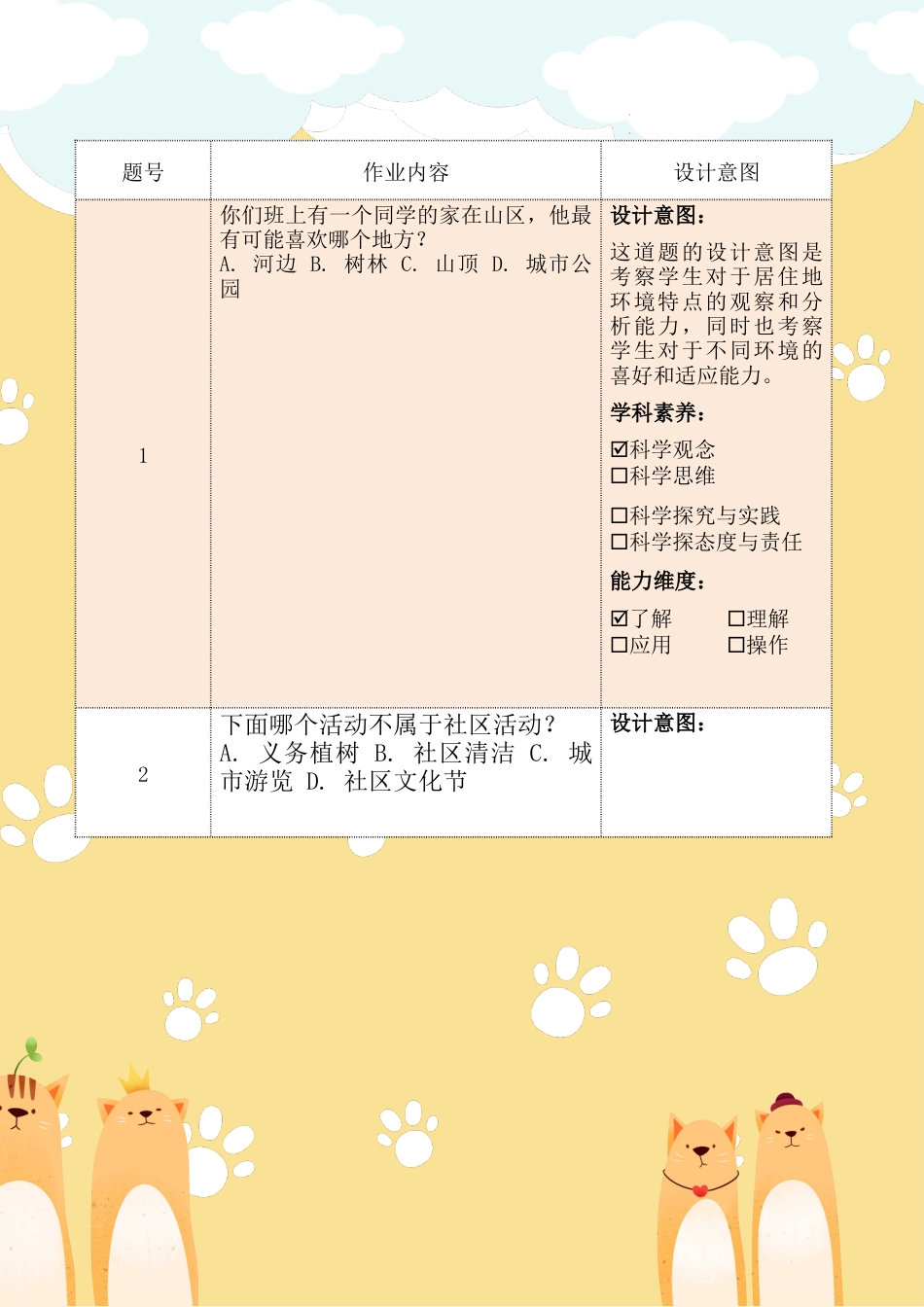 《我的家在这里》第一课时（作业设计）部编版道德与法治三年级下册.docx_第3页