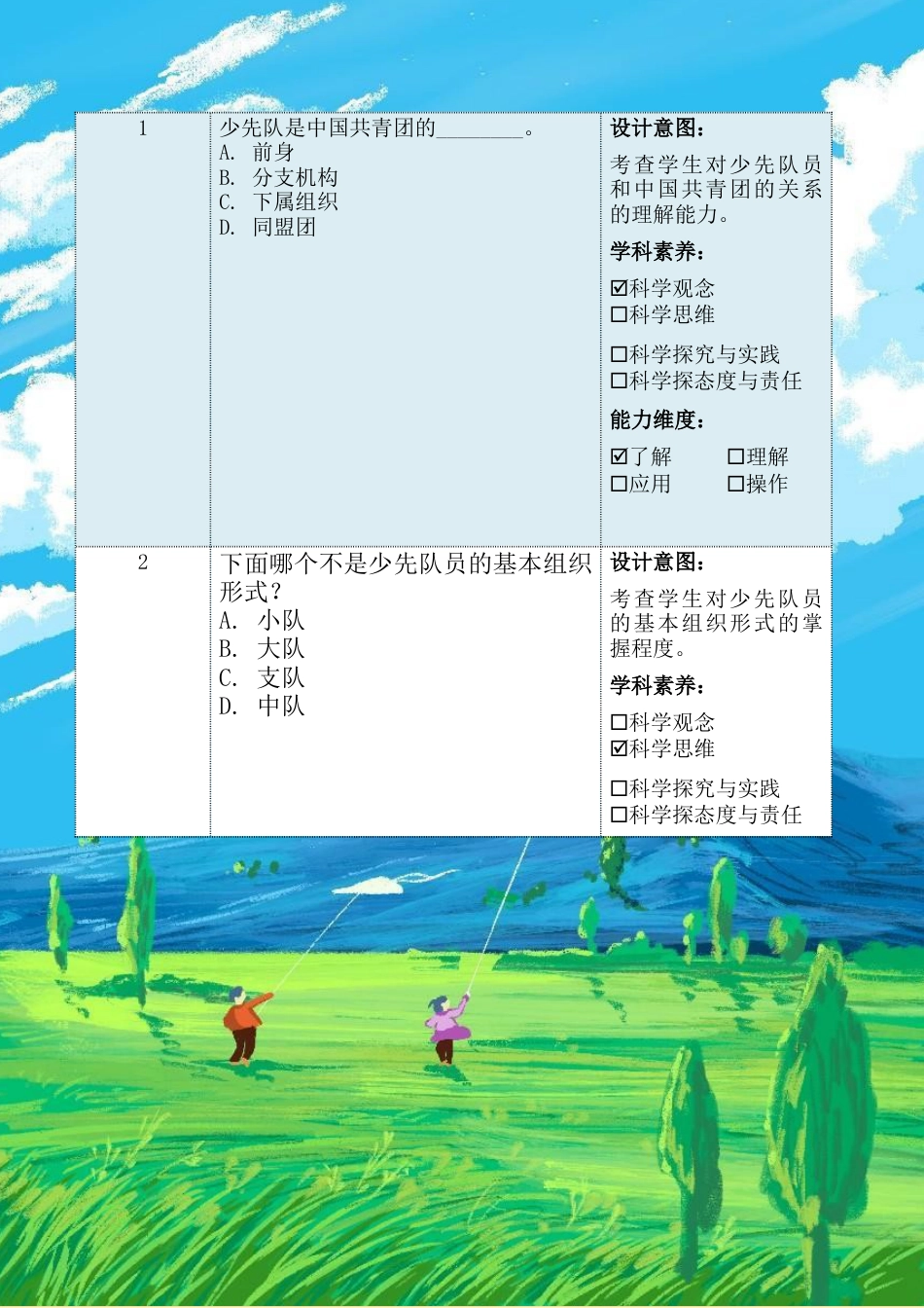 《我们都是少先队员》（作业设计）-部编版道德与法治一年级下册.docx_第3页