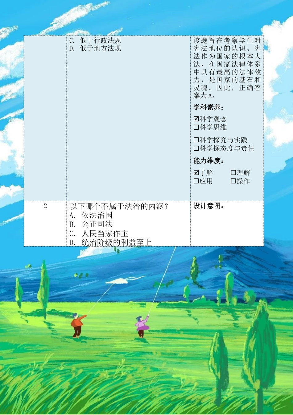 第七讲第三课时《立规矩、讲规矩、守规矩》（作业设计）-《习近平新时代中国特色社会主义思想学生读本（小学高年级）》.docx_第3页