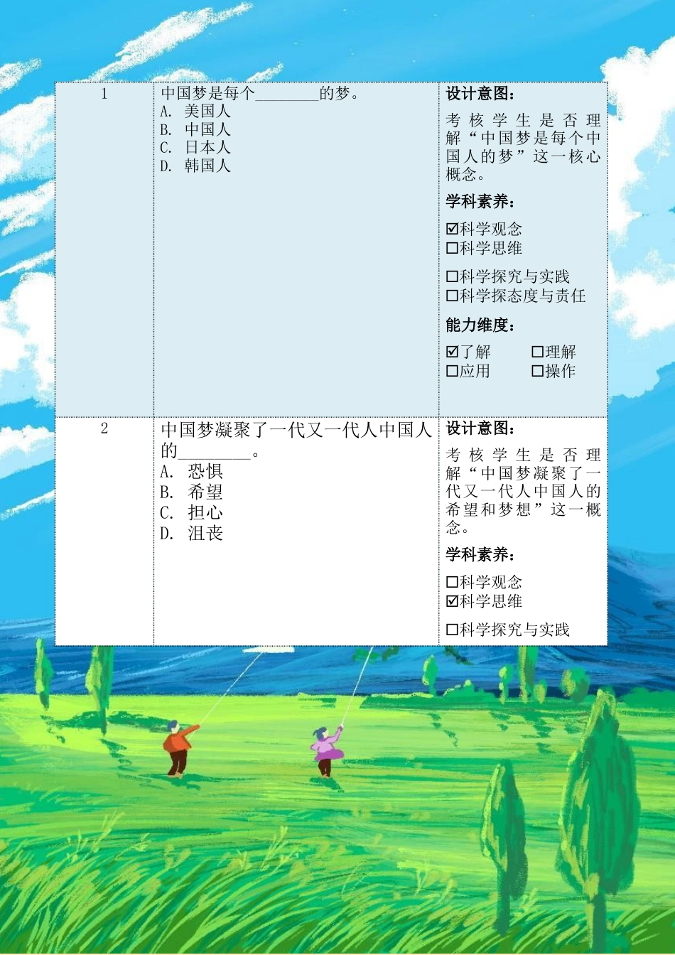 第四讲第二课时《伟大的中国梦》（作业设计）-《习近平新时代中国特色社会主义思想学生读本（小学低年级）》.docx_第3页