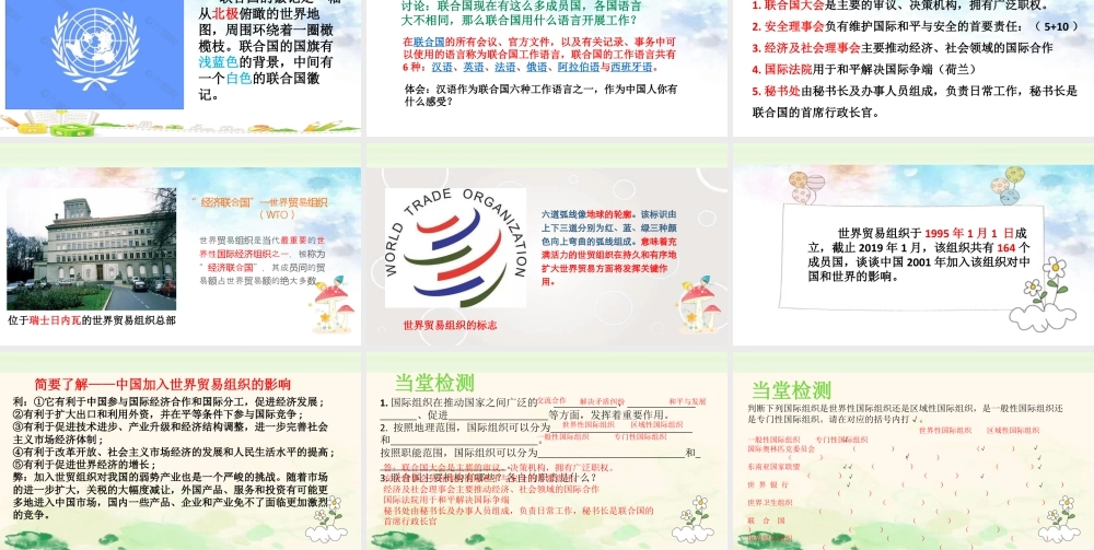 第九课《日益重要的国际组织》第1课时（课件）统编版道德与法治六年级下册.pptx