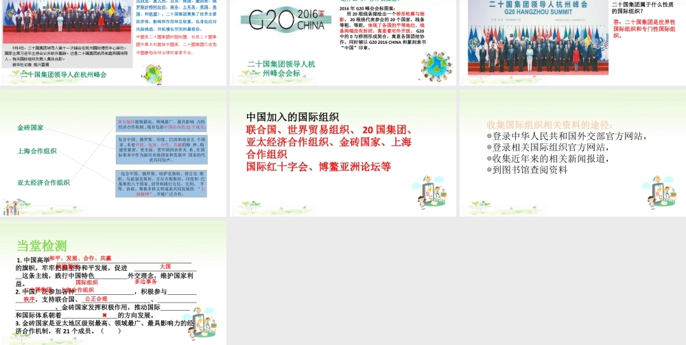 第九课《日益重要的国际组织》第2课时（课件）统编版道德与法治六年级下册.pptx