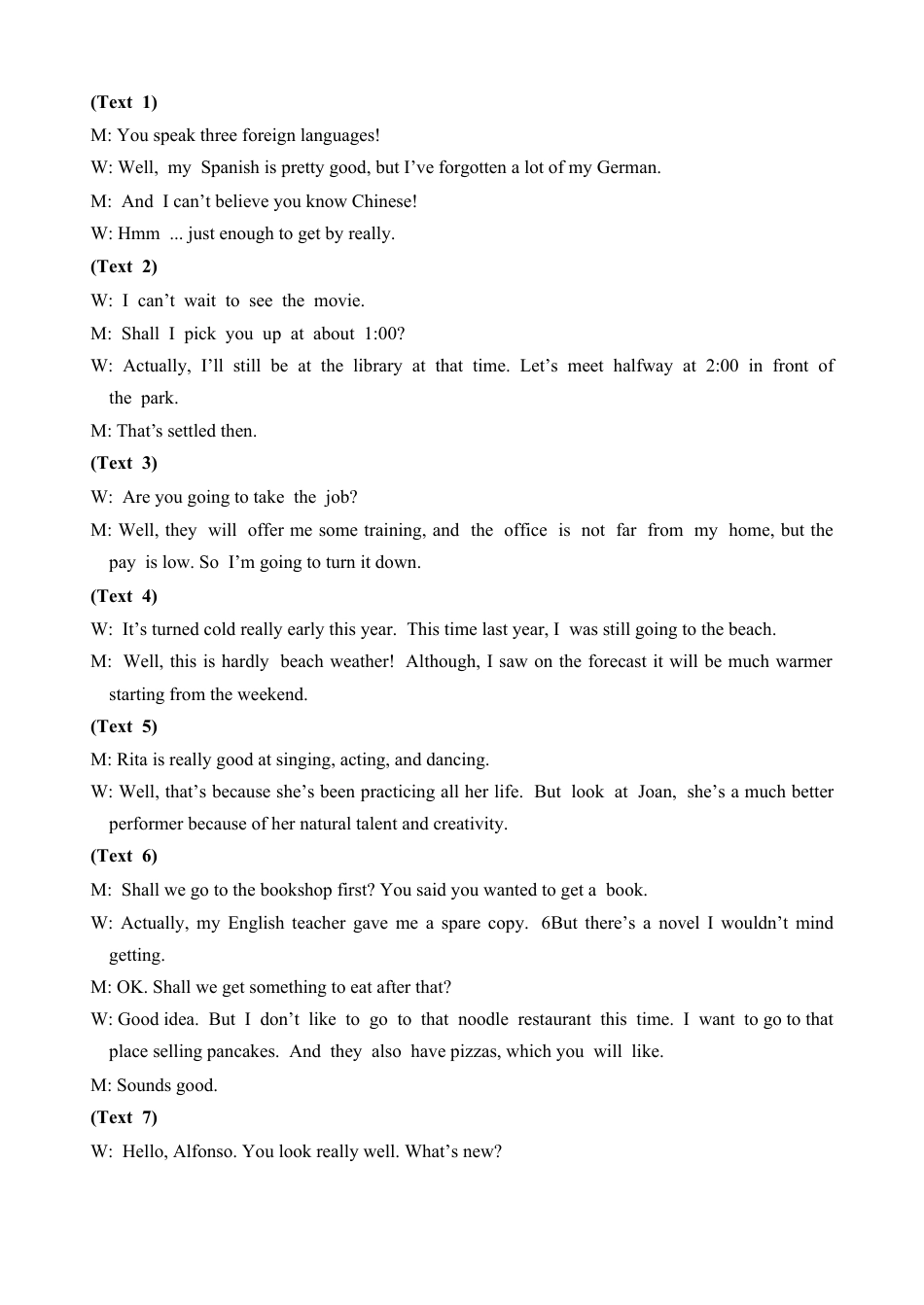 四川省南充市高级中学2024-2025学年高一下学期3月月考试题  英语  PDF版含答案（可编辑 含听力）_英语答案.docx_第2页