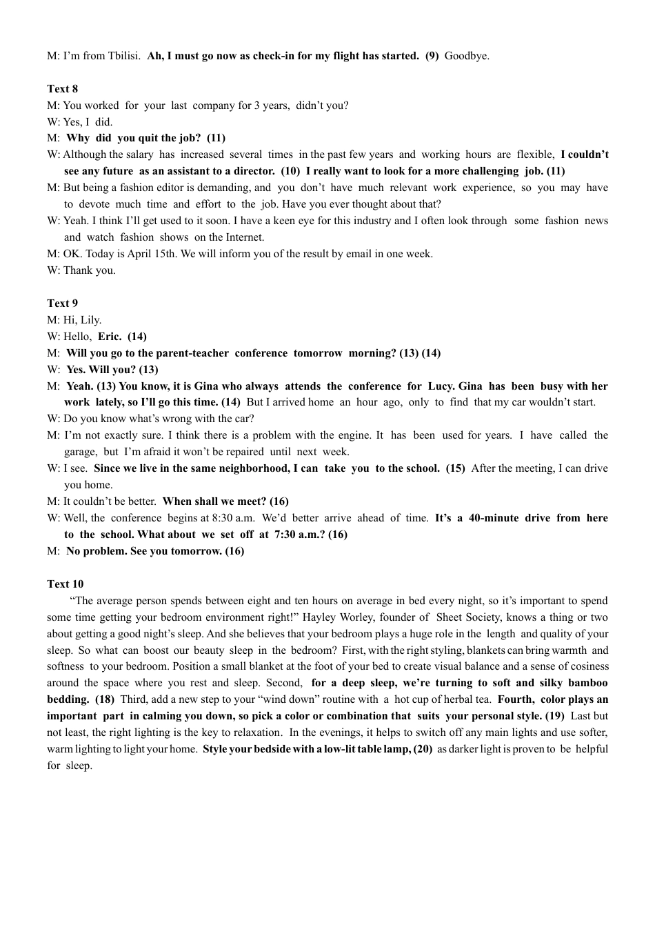云南省玉溪市一中2024-2025学年高一下学期3月月考试题  英语  Word版含答案（含听力）_月考一答案.docx_第3页