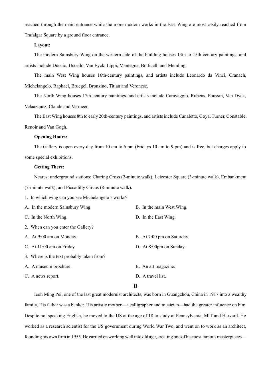 四川省内江市2023-2024学年高一下学期期末考试英语试题.docx_第3页