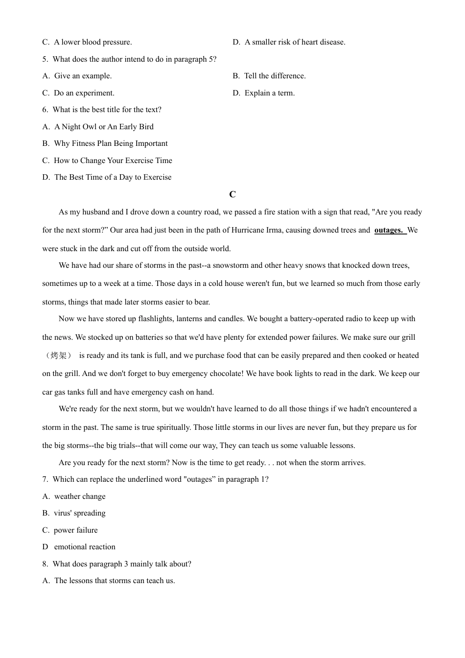 广东省广信中学、四会市四会中学等五校2024-2025学年高一上学期第二次段考英语试题  Word版无答案.docx_第3页